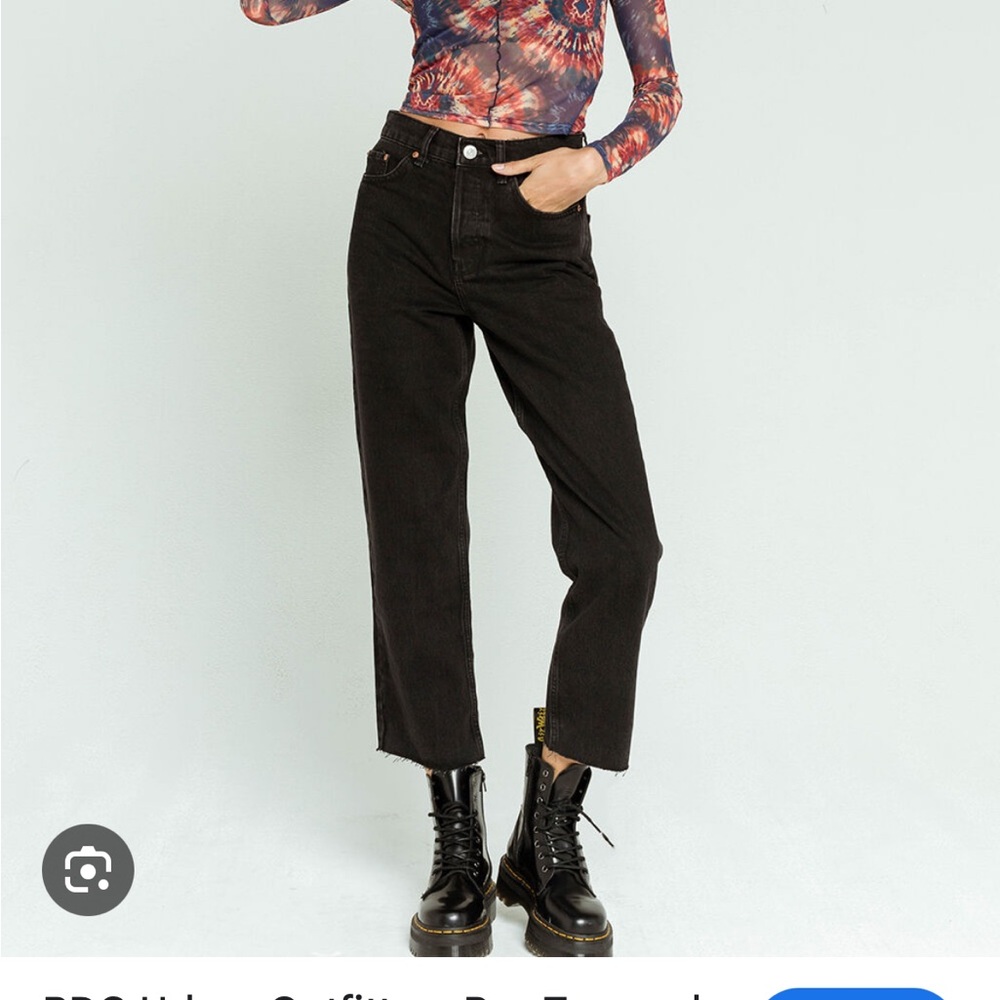 BDG Black High-Waisted Ankle Cropped Jeans